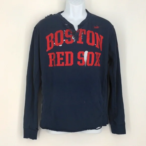 Nike Shirts Boston Red Sox Nike Mlb Thrashed Long Sleeved